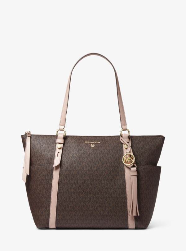 Damske Prenosná Taška Michael Kors Sullivan Large Logo Top-Zip Ruzove - Kabelky Michael Kors Nejlevnejsi | NUAFK-2785